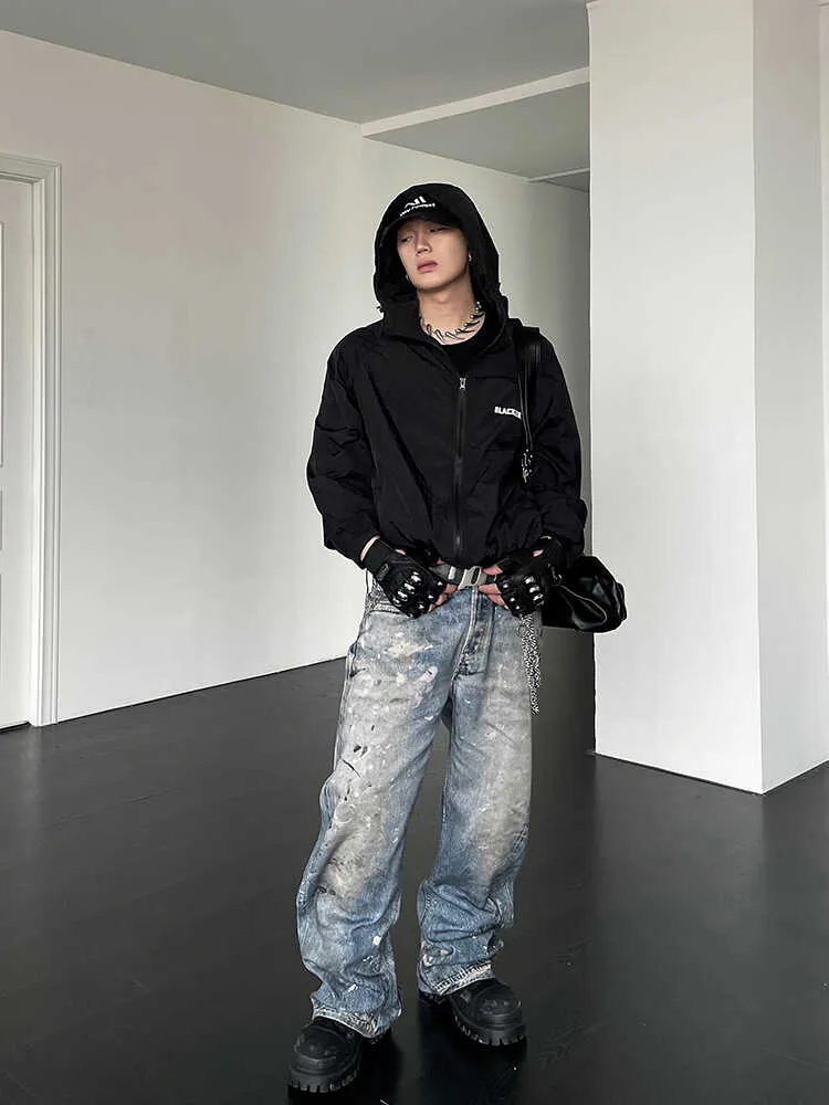 【24s Dec.】3D Digital Print Loose Straight Jeans