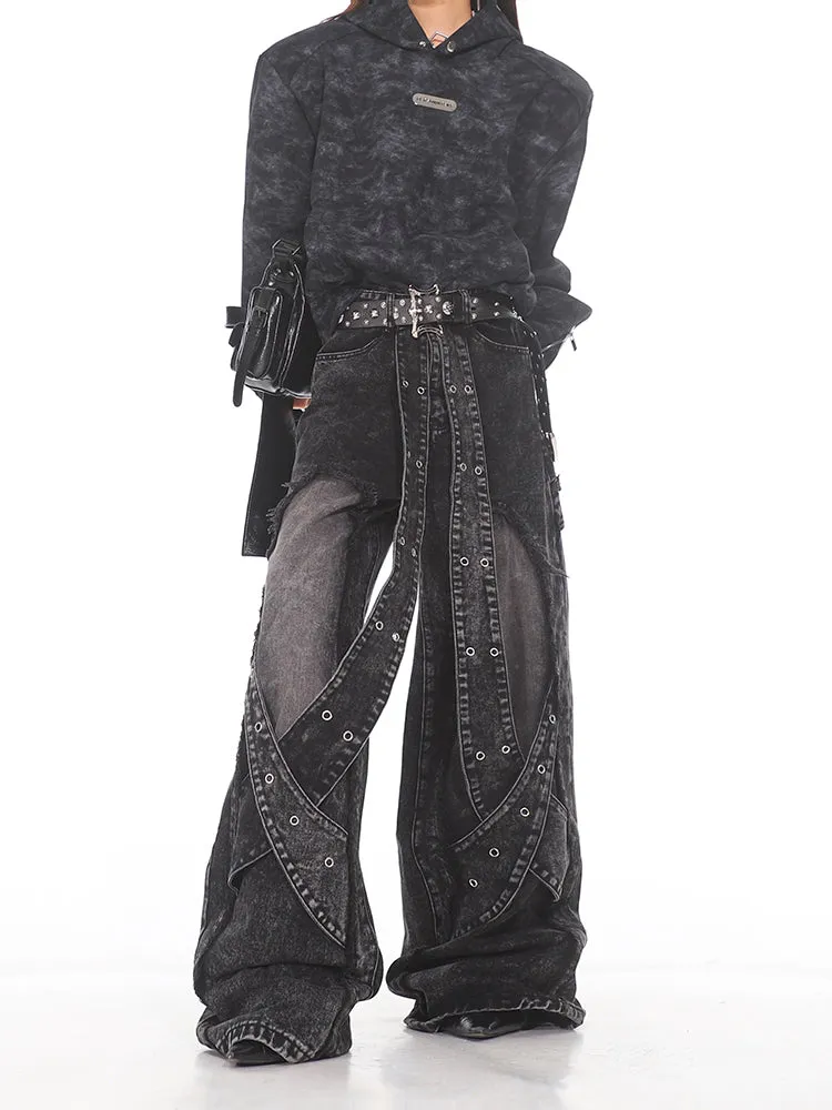 【24s Oct.】Heavy Distressed Deconstructed Washed Jeans