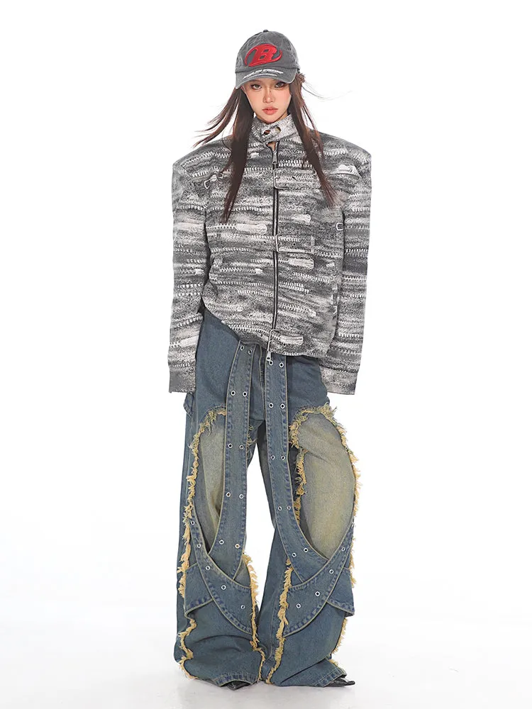 【24s Oct.】Heavy Distressed Deconstructed Washed Jeans