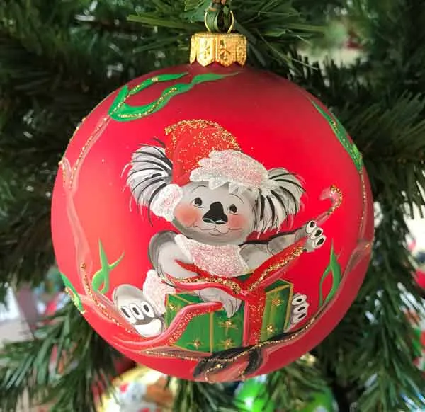 60mm koala hand painted bauble