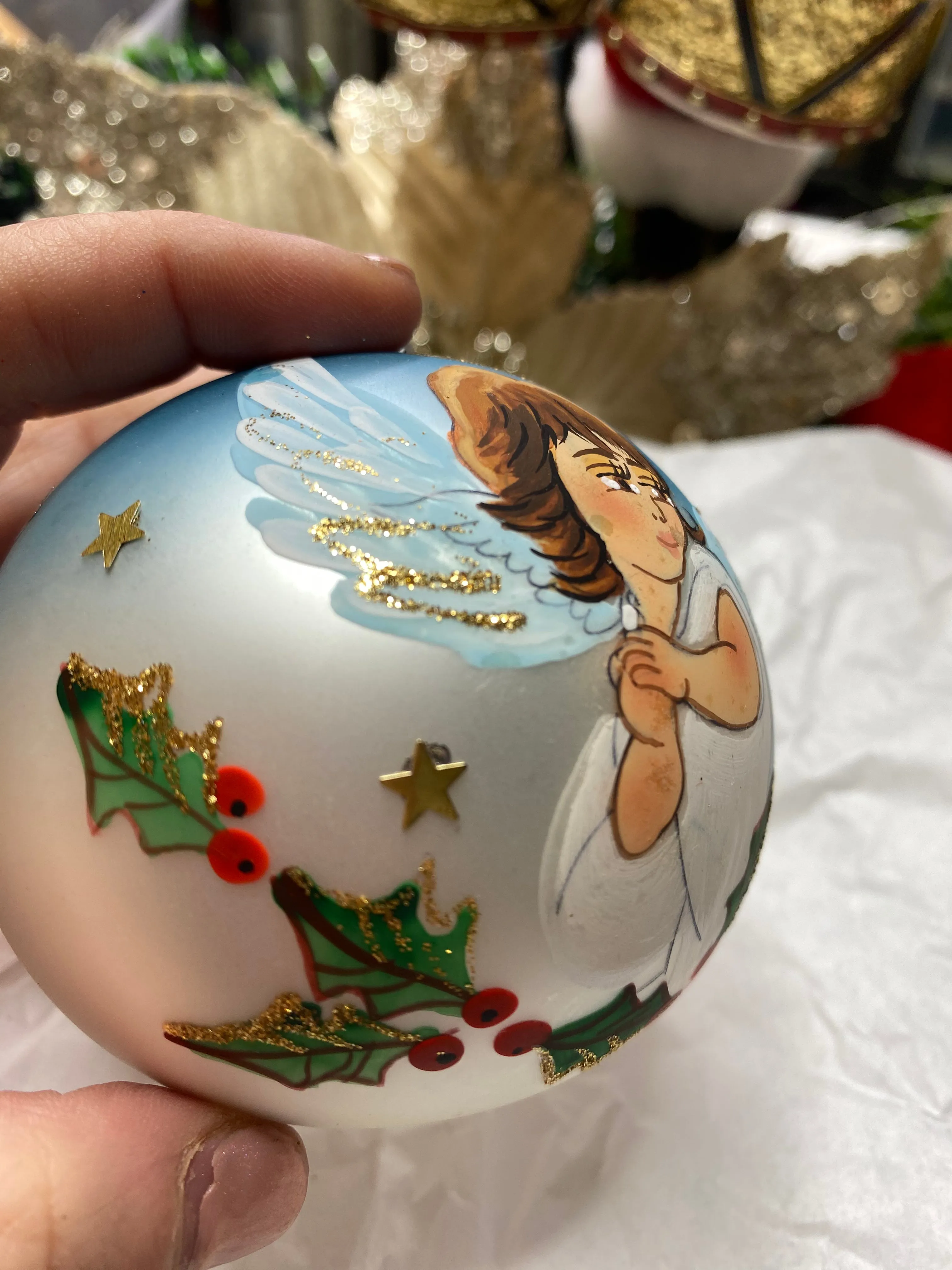 80mm Blue Angel on Holly