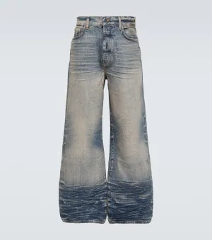 Amiri Wide Leg Baggy Jeans, Blue