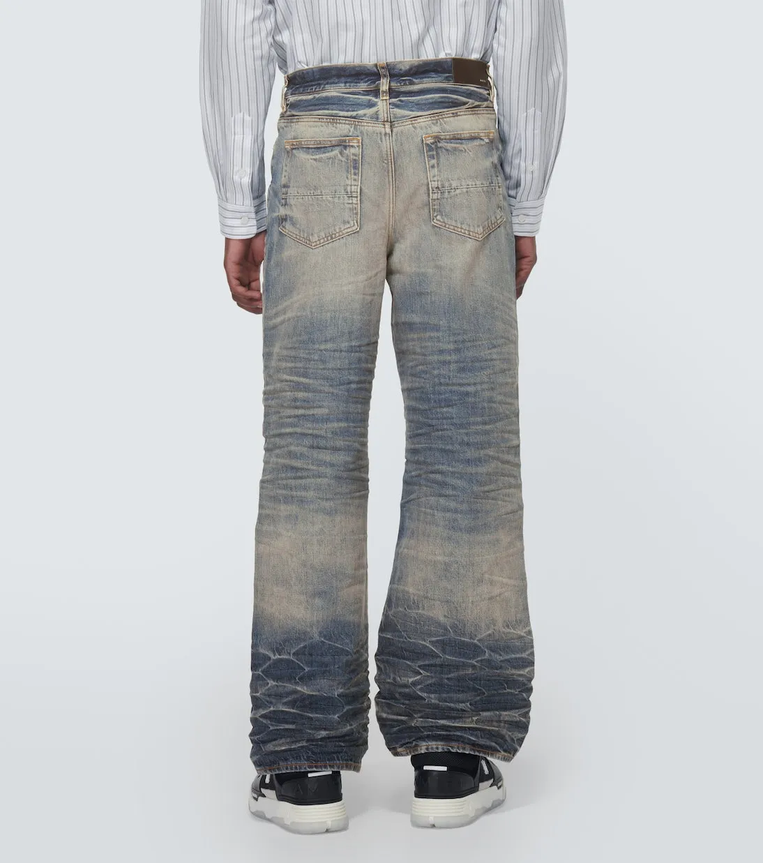 Amiri Wide Leg Baggy Jeans, Blue