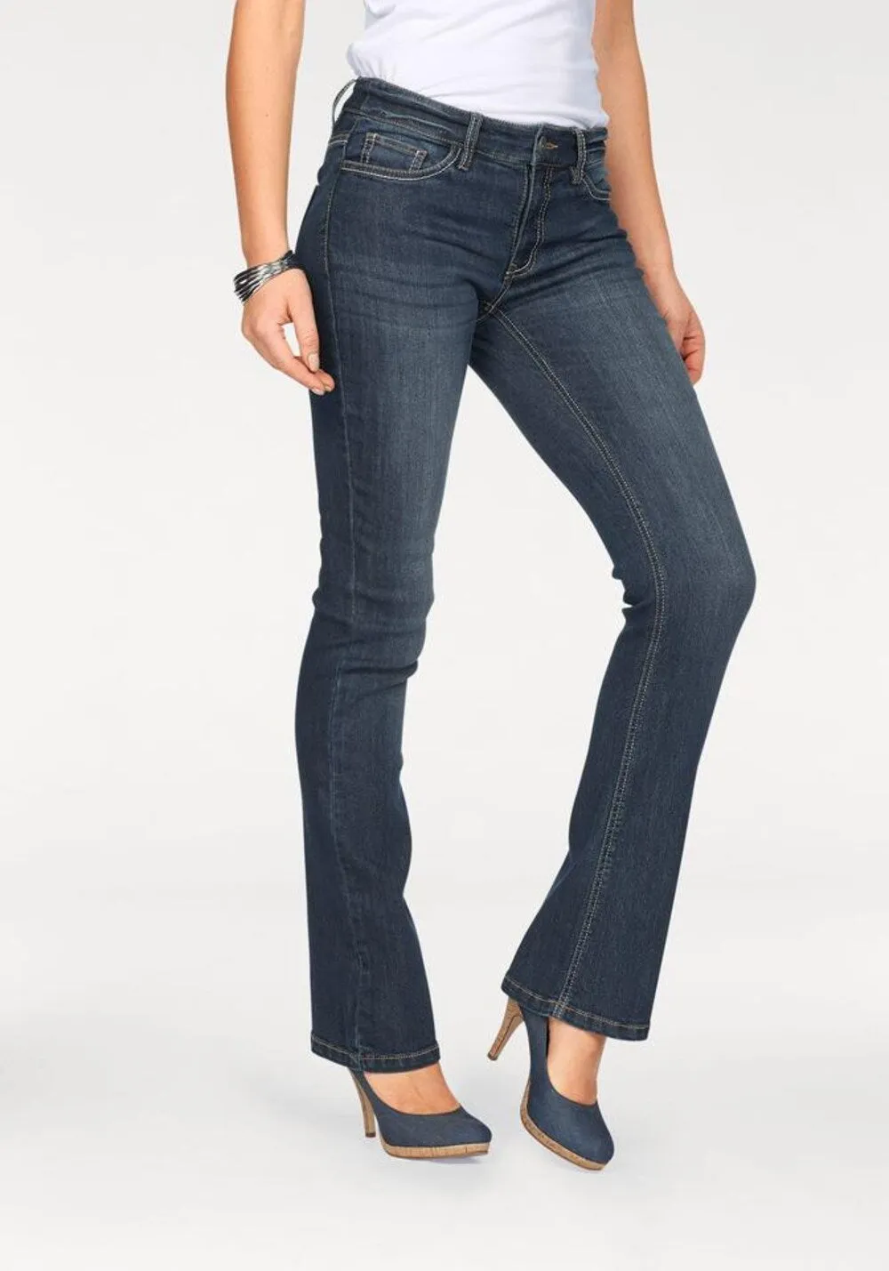 Arizona Flare Jeans, Navy
