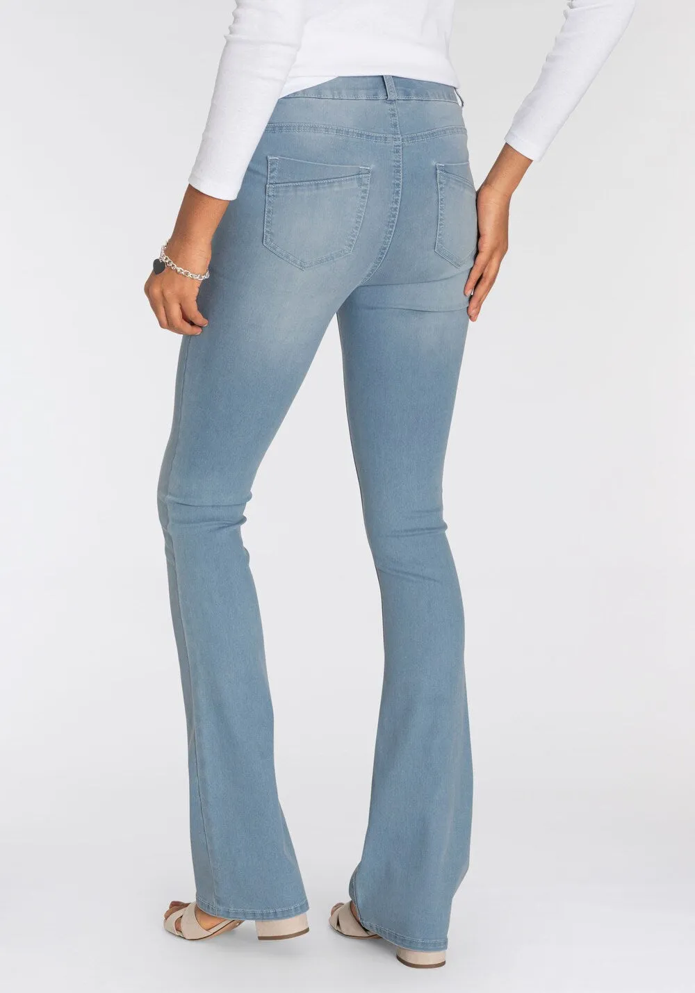 Arizona Flared Jeans, Blue