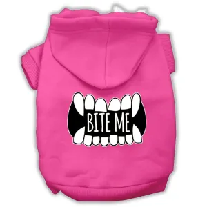 Bite Me Screenprint Dog Hoodie Bright Pink Xxl (18)