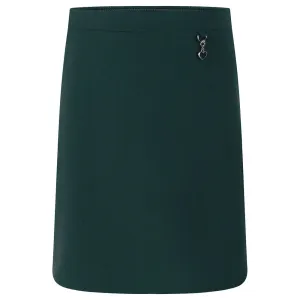 Bottle Green Lycra Skirt with Heart Detail
