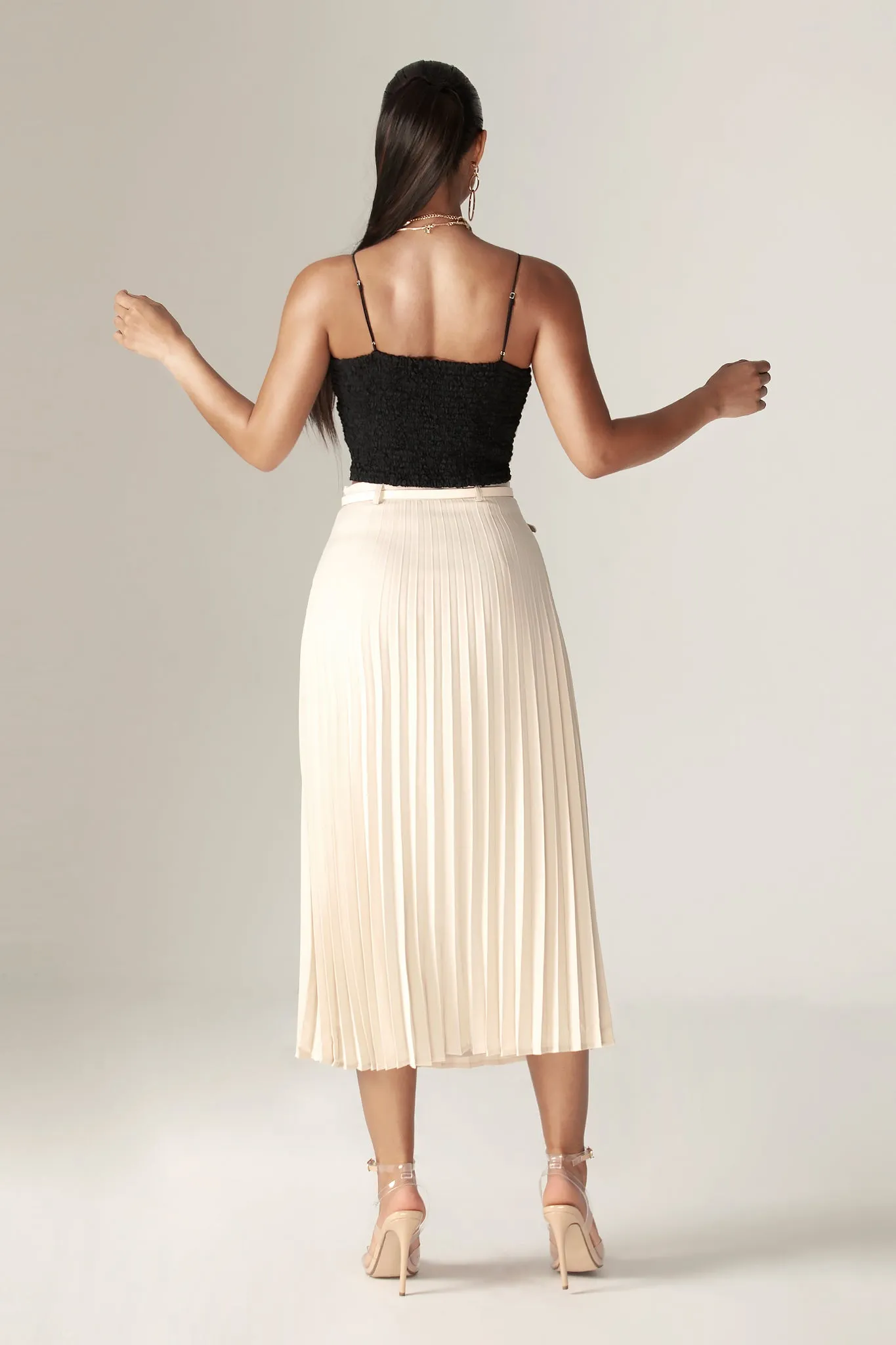 Camille Lace Straps Crop top (Black)