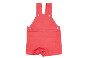 Coral Linen Shortalls