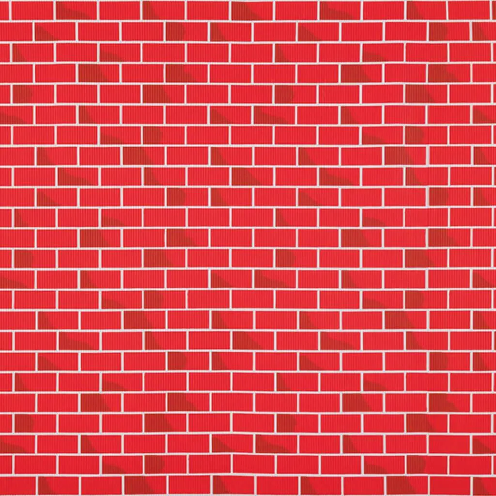 Corobuff Corrugated Paper Roll 48in x 12.5ft Brick Wall Design
