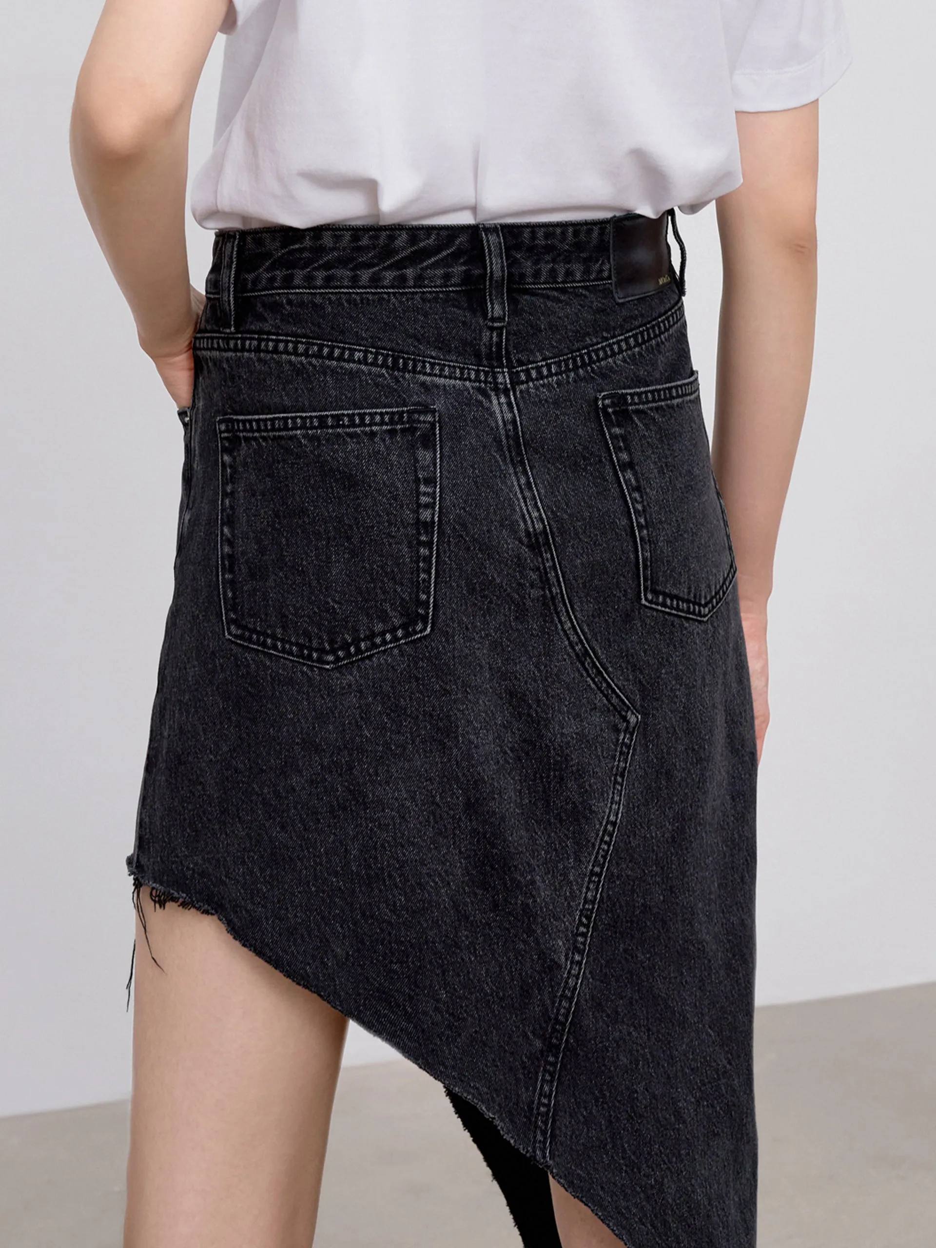 Cotton Irregular Denim Skirt