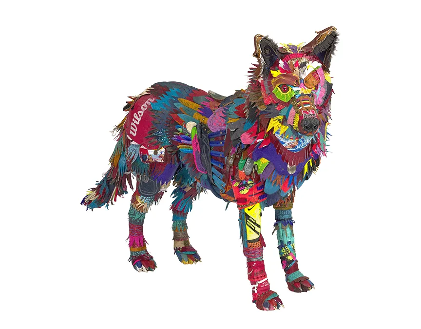 CUSTOM LIFE-SIZE WOLF original 3D sculpture