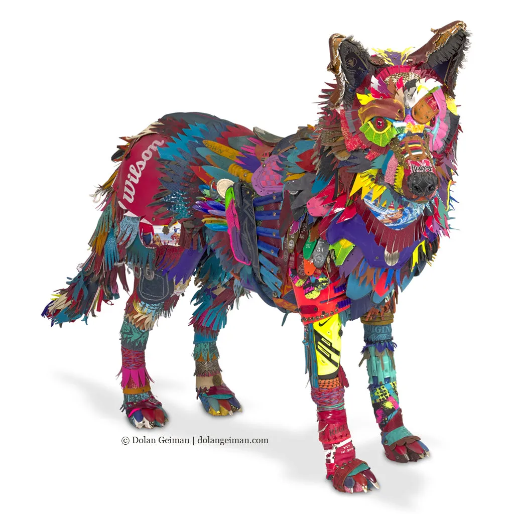 CUSTOM LIFE-SIZE WOLF original 3D sculpture