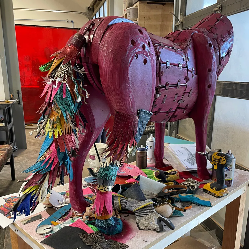 CUSTOM LIFE-SIZE WOLF original 3D sculpture