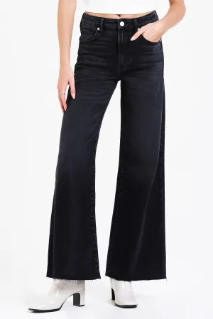 Dear John 'Fiona' Wide Leg Super High Rise Cropped Jeans in Stoneleigh