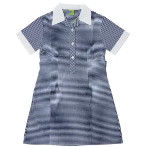 Gingham Summer Dress - Navy
