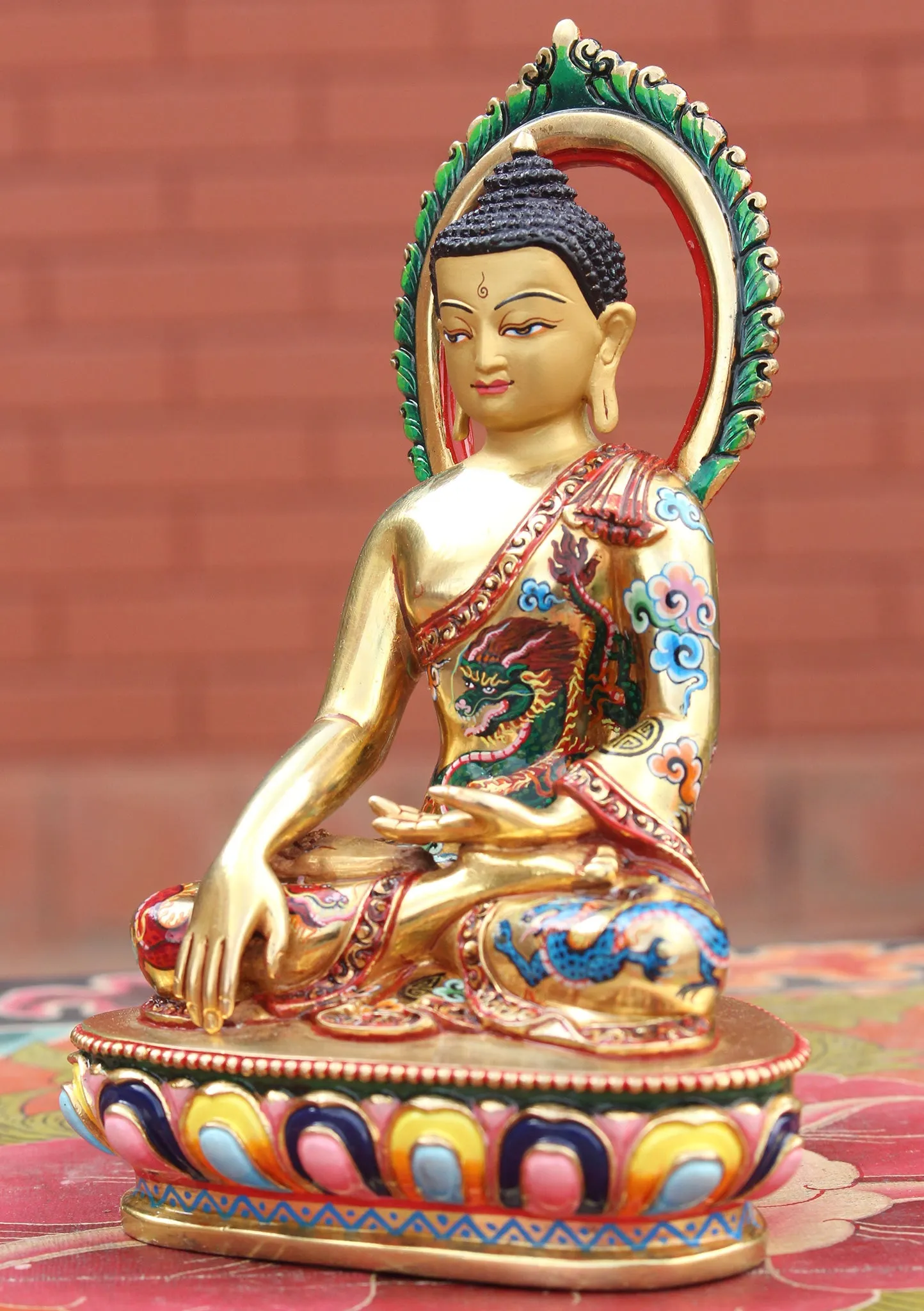 Hand Painted Shakyamuni Buddha Statue with Frame