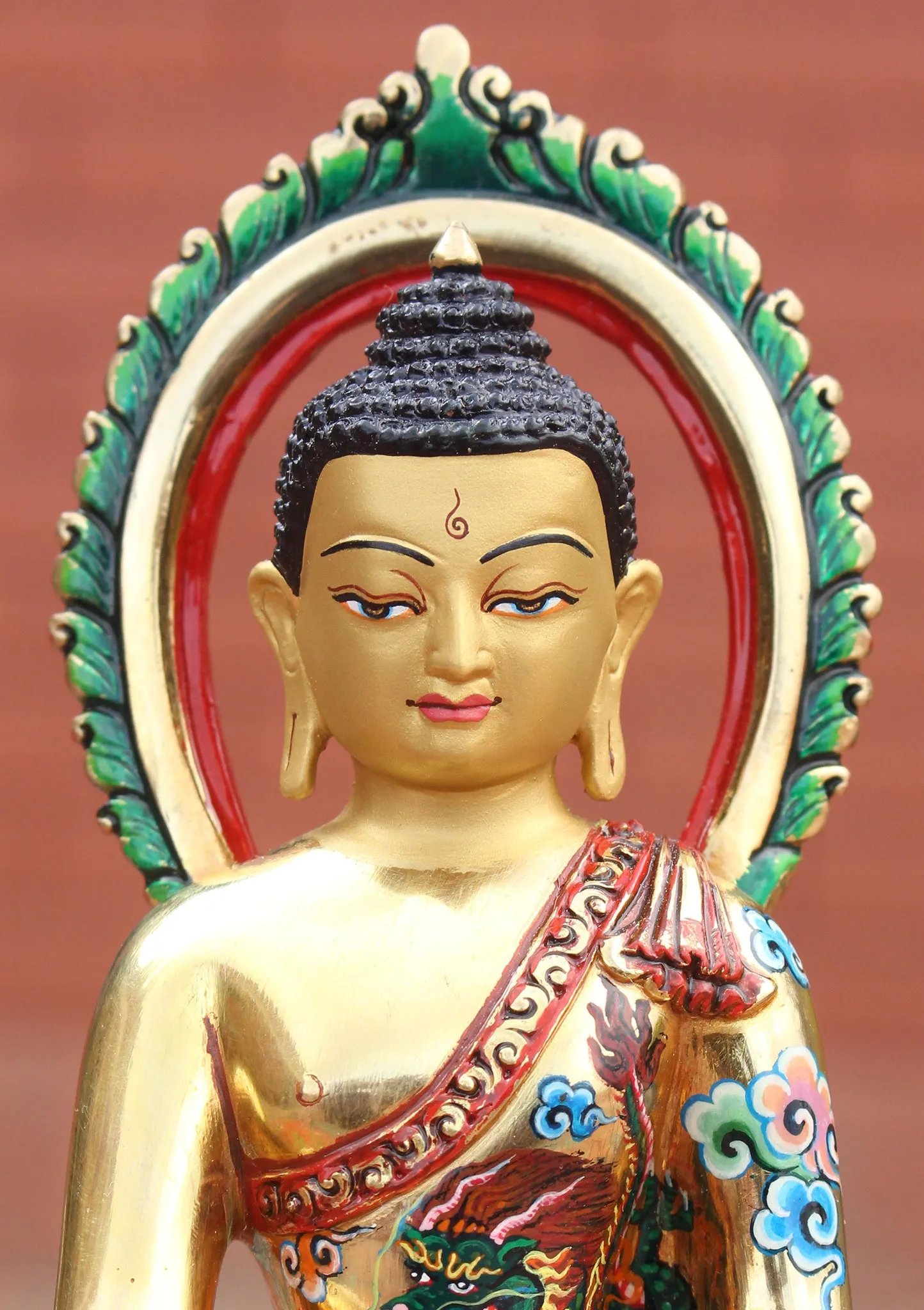 Hand Painted Shakyamuni Buddha Statue with Frame