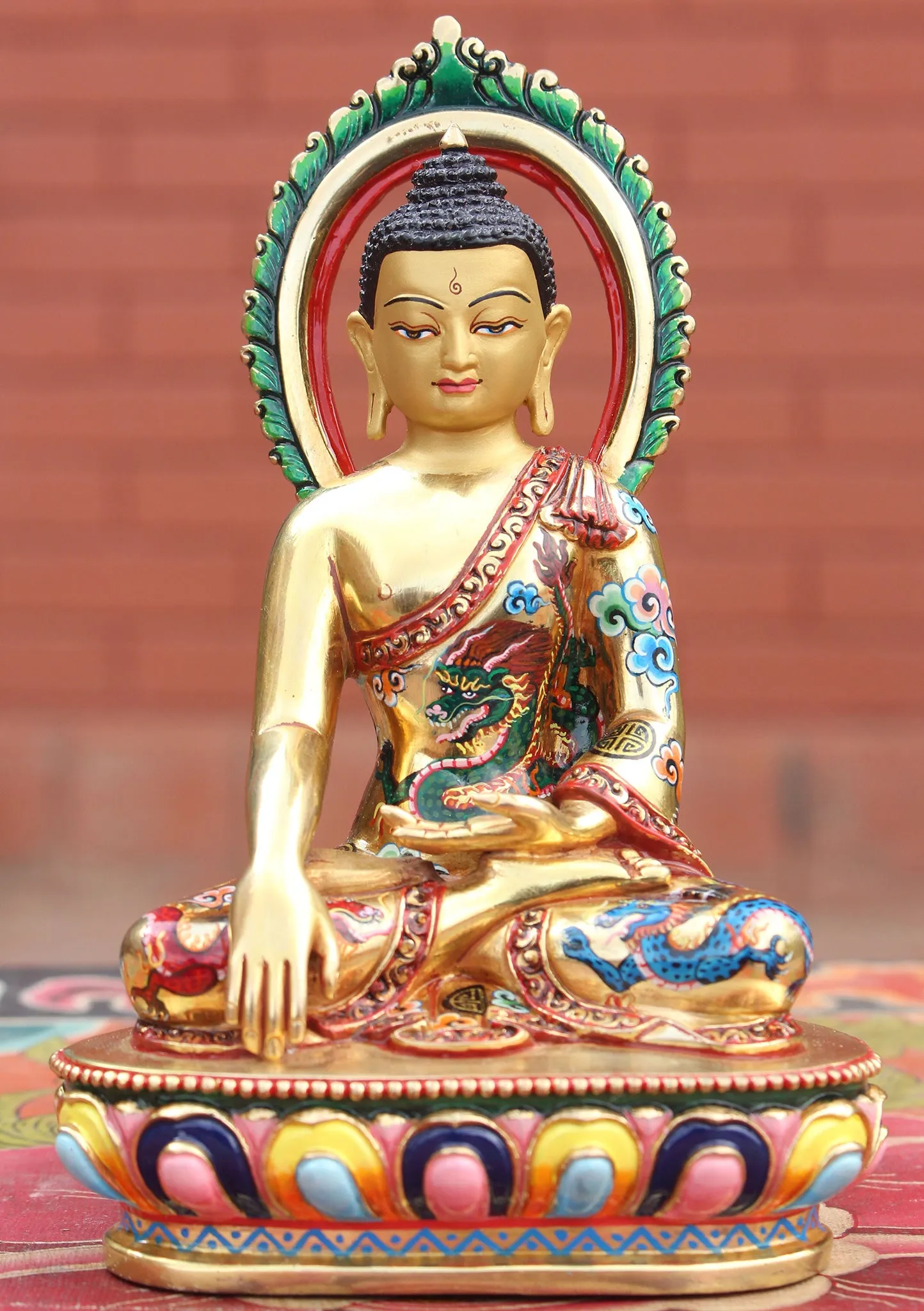Hand Painted Shakyamuni Buddha Statue with Frame