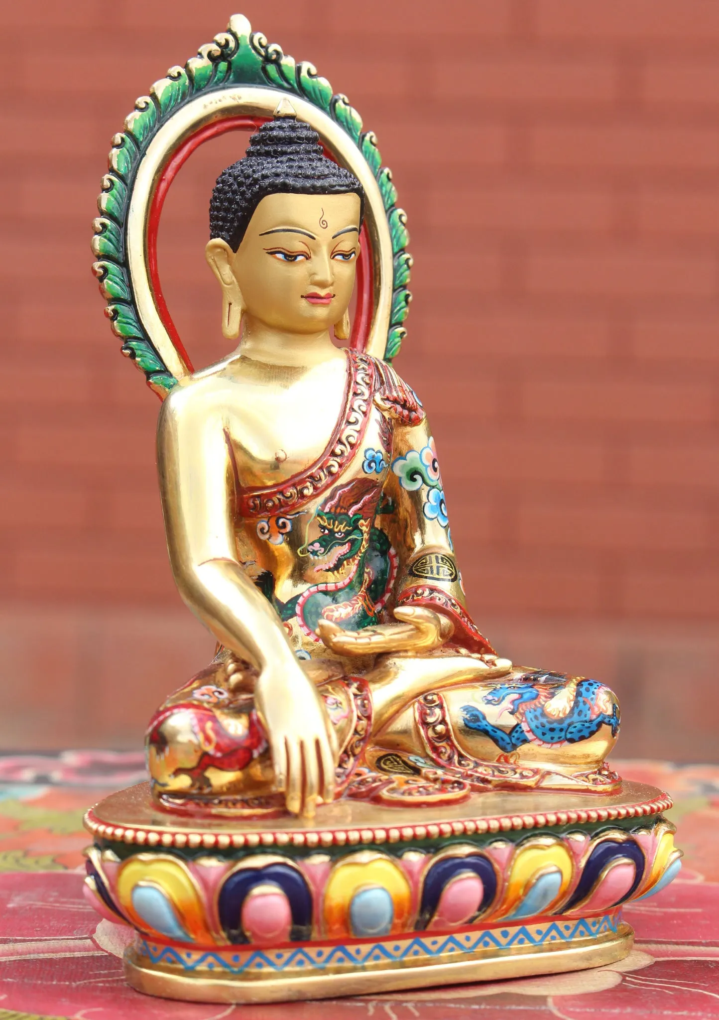 Hand Painted Shakyamuni Buddha Statue with Frame