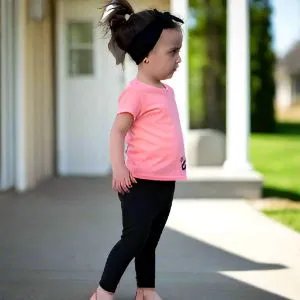 Infant Toddler Black Leggings, Baby Yoga Pants, Size 18-24 Months, No-Roll Waist
