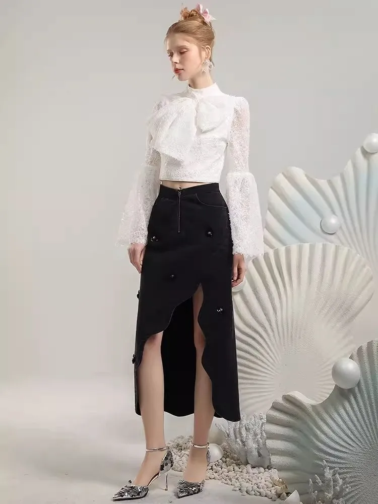 Irregular hem bustier skirt【s0000006834】