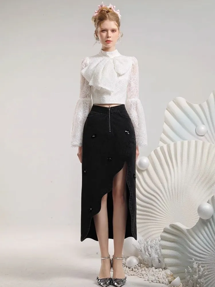 Irregular hem bustier skirt【s0000006834】