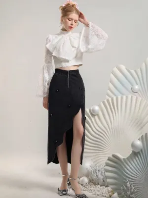 Irregular hem bustier skirt【s0000006834】