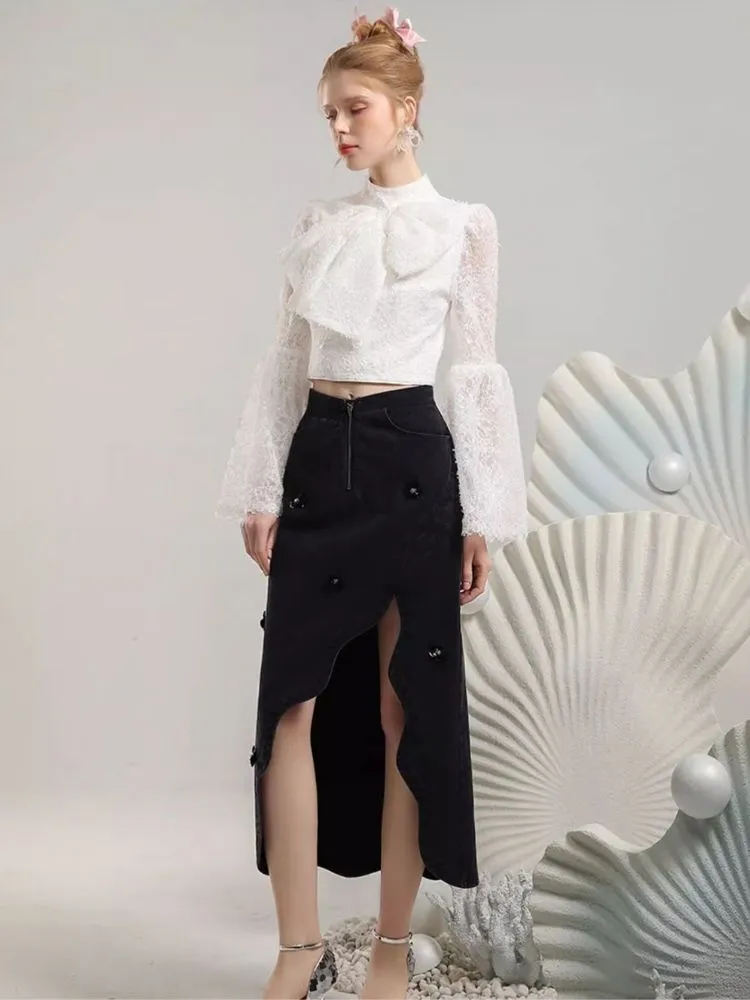 Irregular hem bustier skirt【s0000006834】