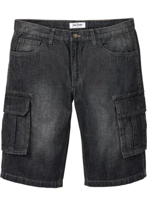 John Baner Jeanswear Loose Fit Cargo Shorts, Black