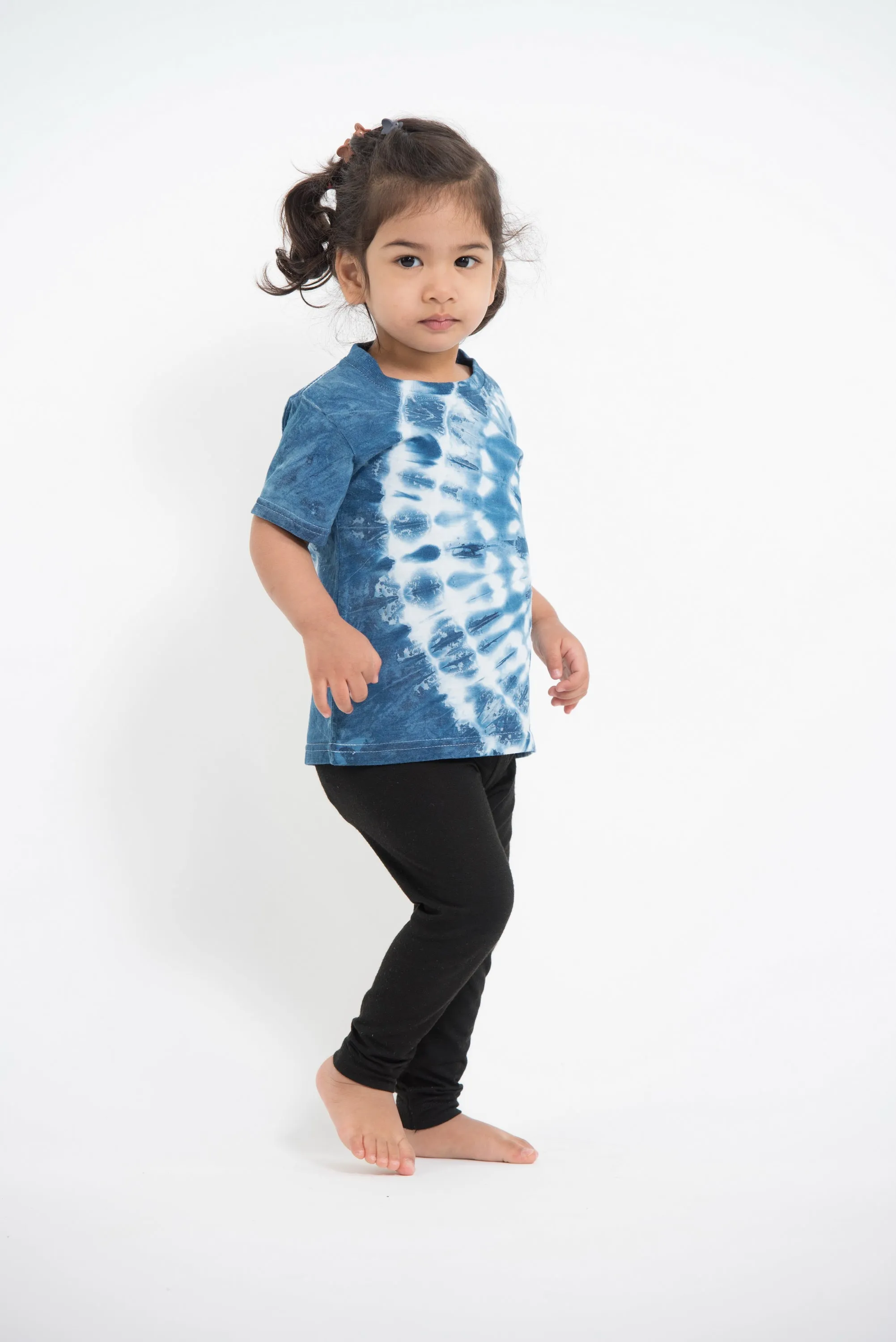 Kids Peacock Indigo Tie Dye T-Shirt