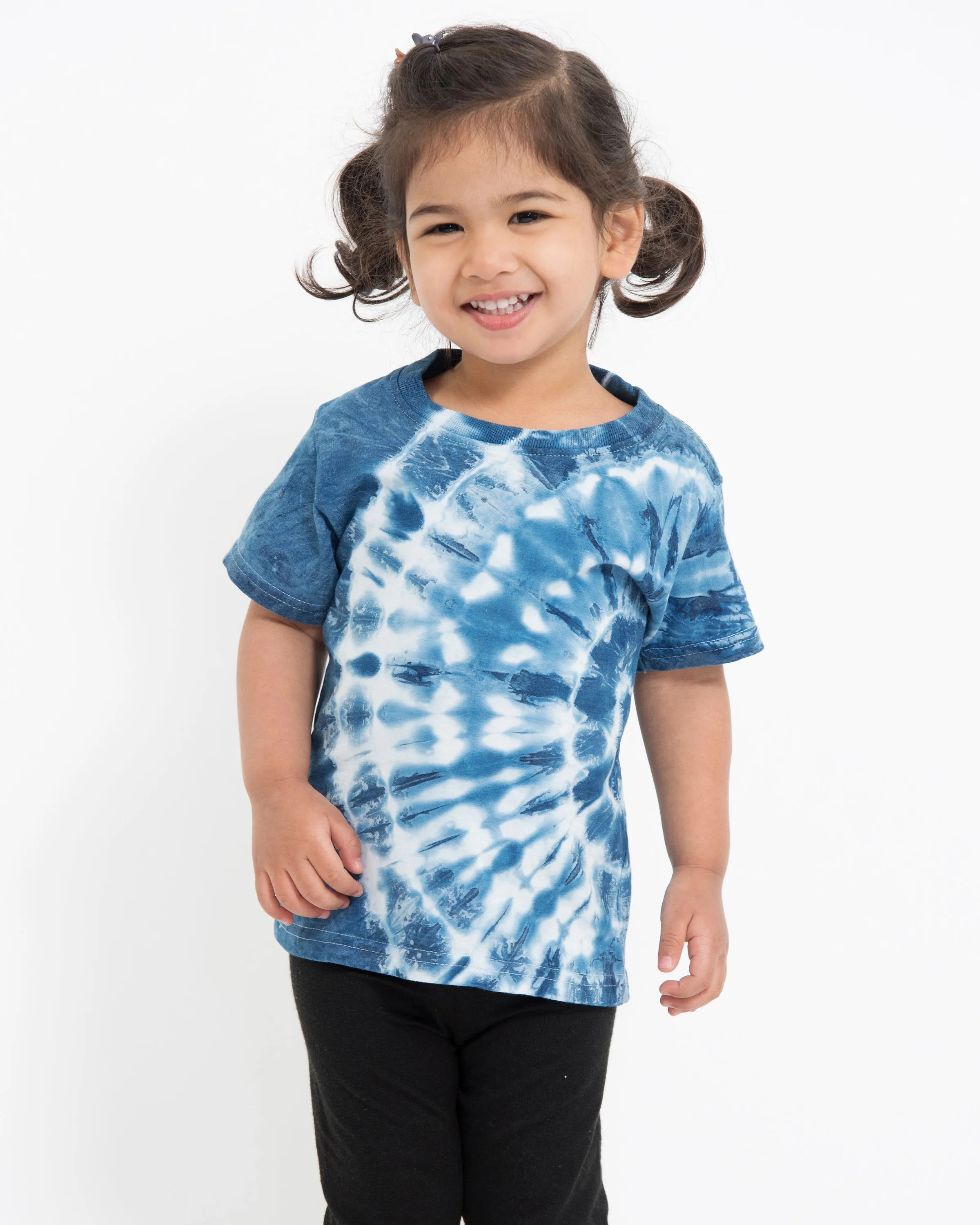 Kids Peacock Indigo Tie Dye T-Shirt