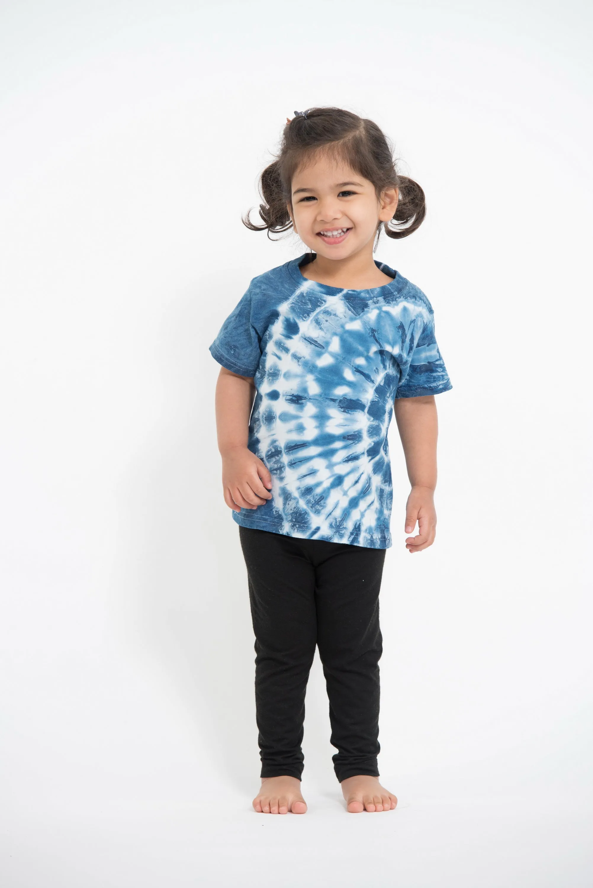 Kids Peacock Indigo Tie Dye T-Shirt