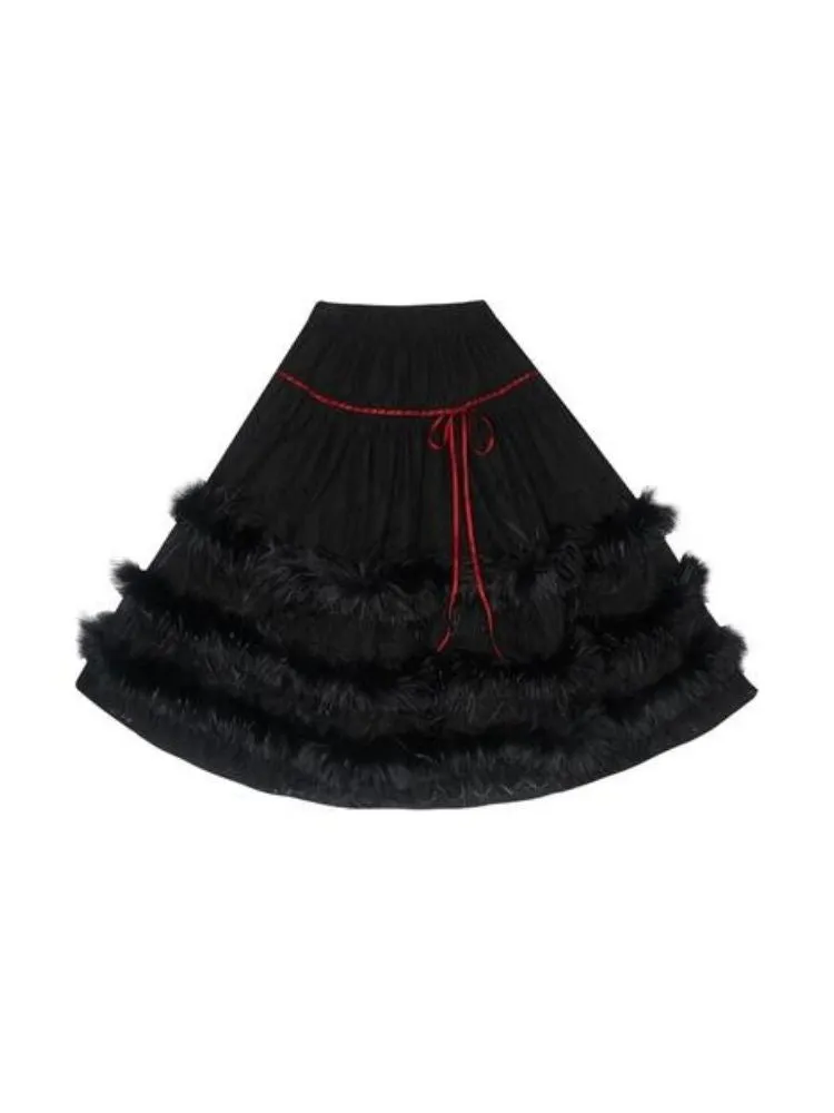 Lace Delicate Missy Long Half Skirt【s0000004906】