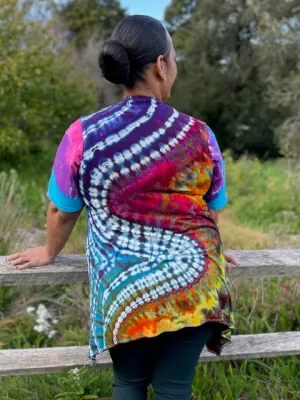 Large Colorfully Blessed Sleeveless Cardigan (Vest) #7