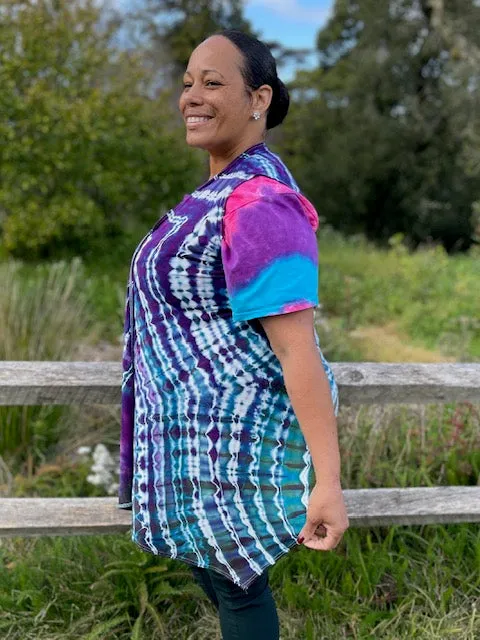 Large Colorfully Blessed Sleeveless Cardigan (Vest) #7