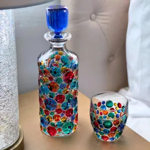 Lisboa Decanter, Hand-Painted Italian Crystal, Made in Italy