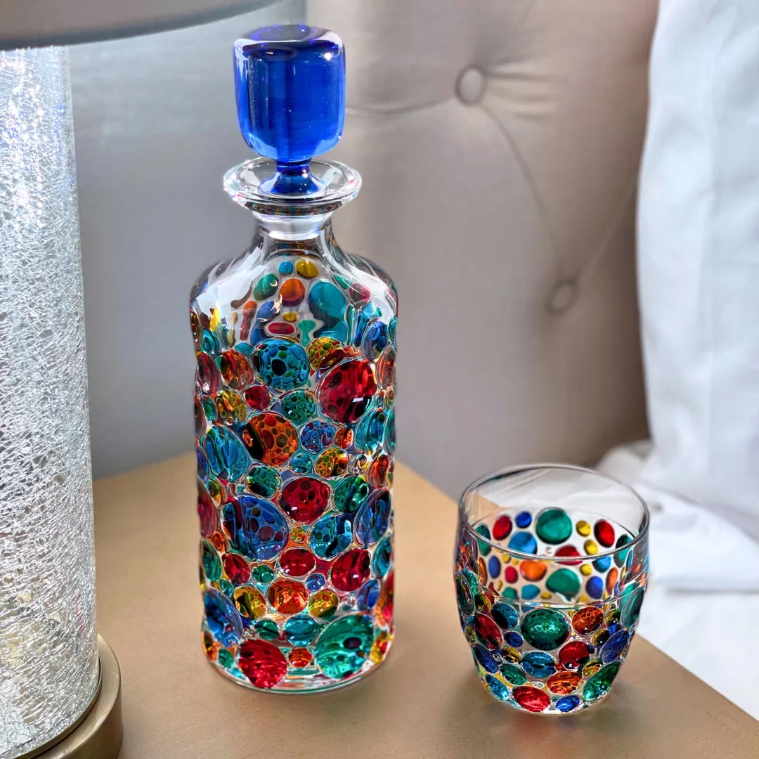 Lisboa Decanter, Hand-Painted Italian Crystal, Made in Italy