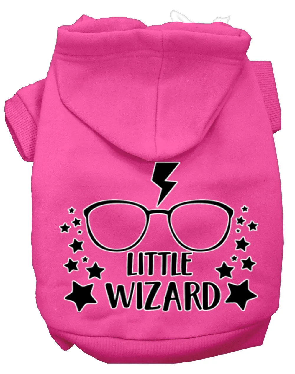 Little Wizard Screen Print Dog Hoodie Bright Pink Xxl
