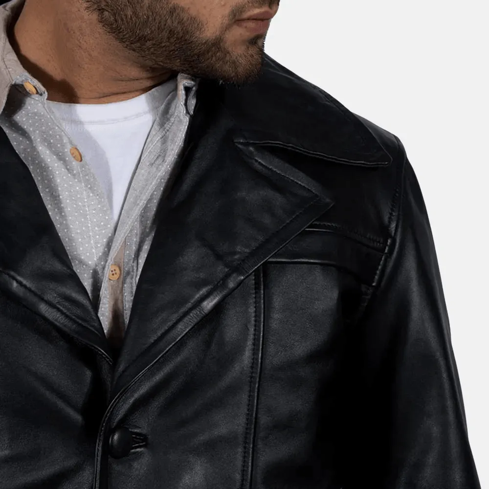 Long Black Leather Coats For Men