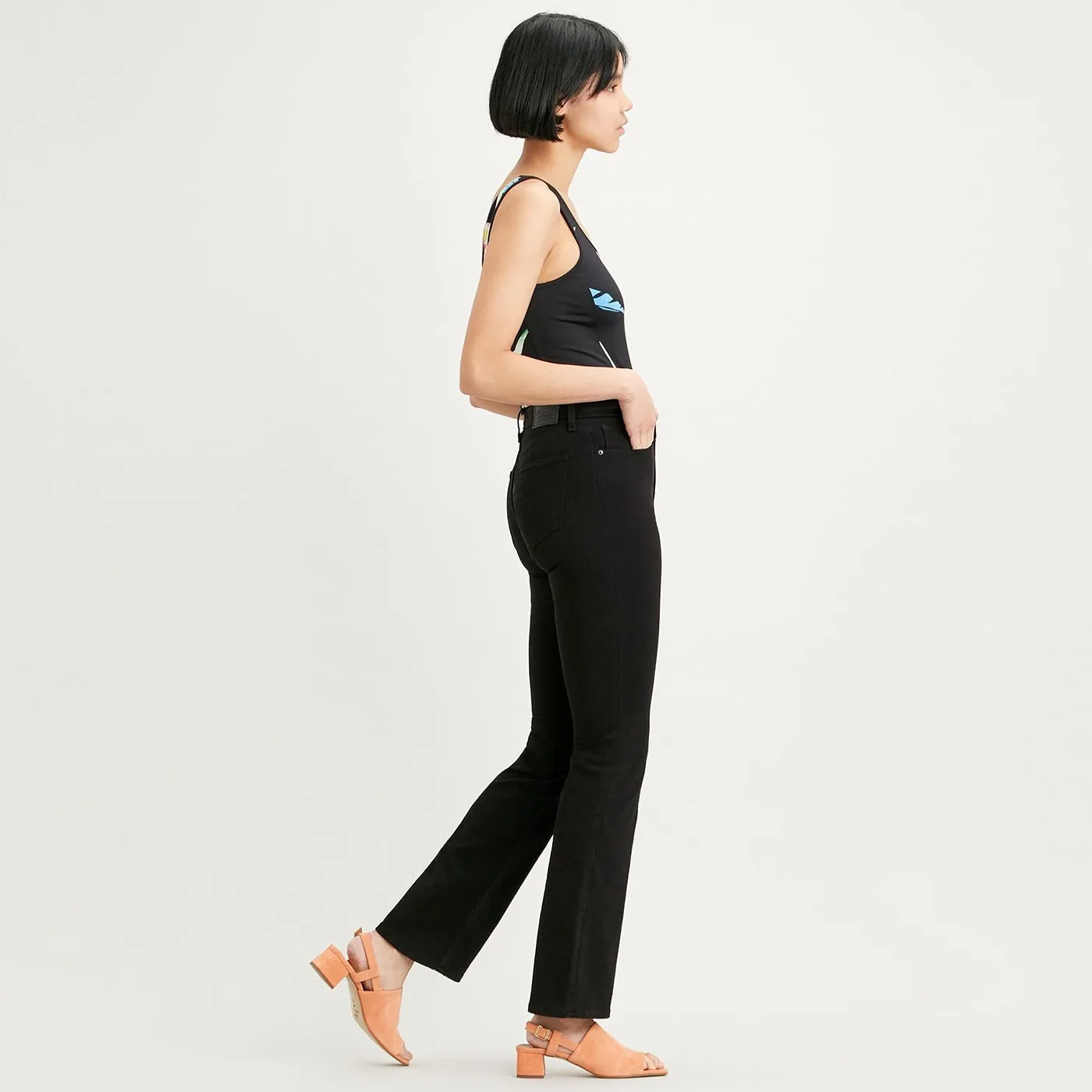 LVS Black Boot-Cut Mid Rise Jeans