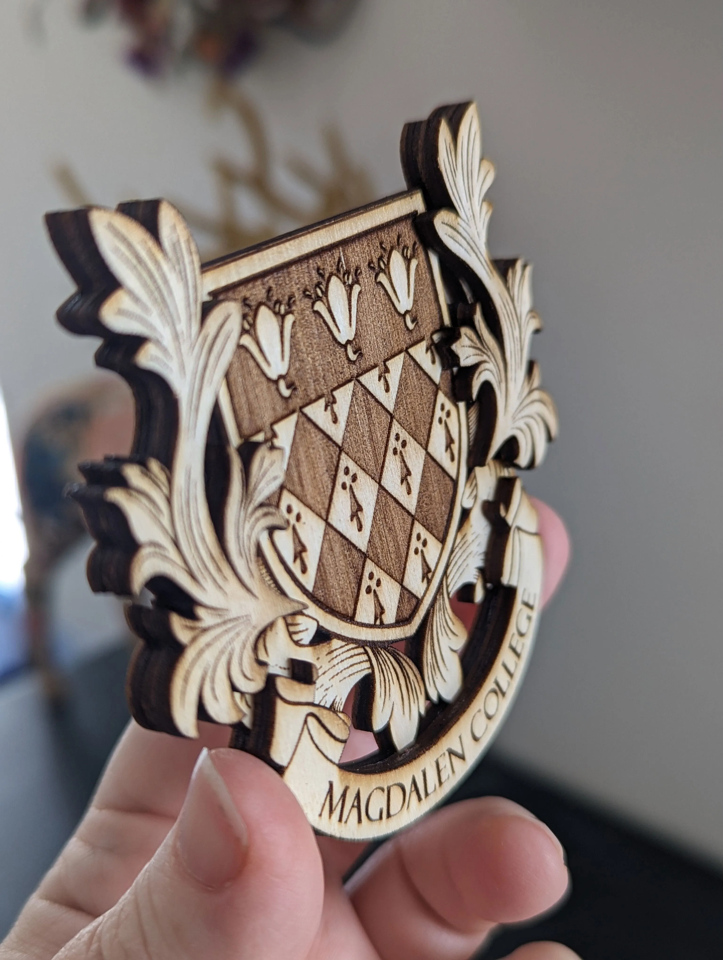 Magdalen College Wooden Magnet (University of Oxford, C. S. Lewis)