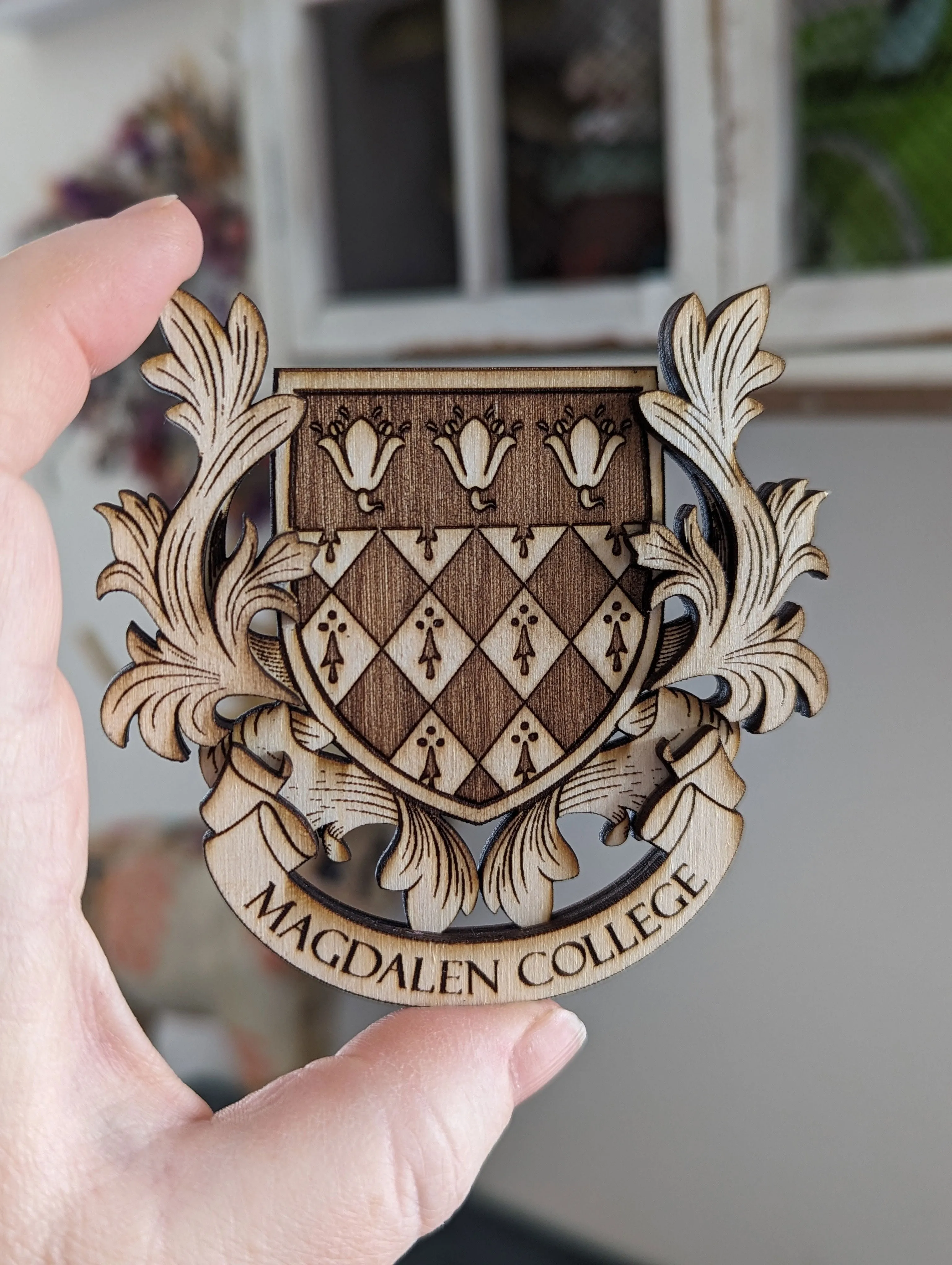 Magdalen College Wooden Magnet (University of Oxford, C. S. Lewis)