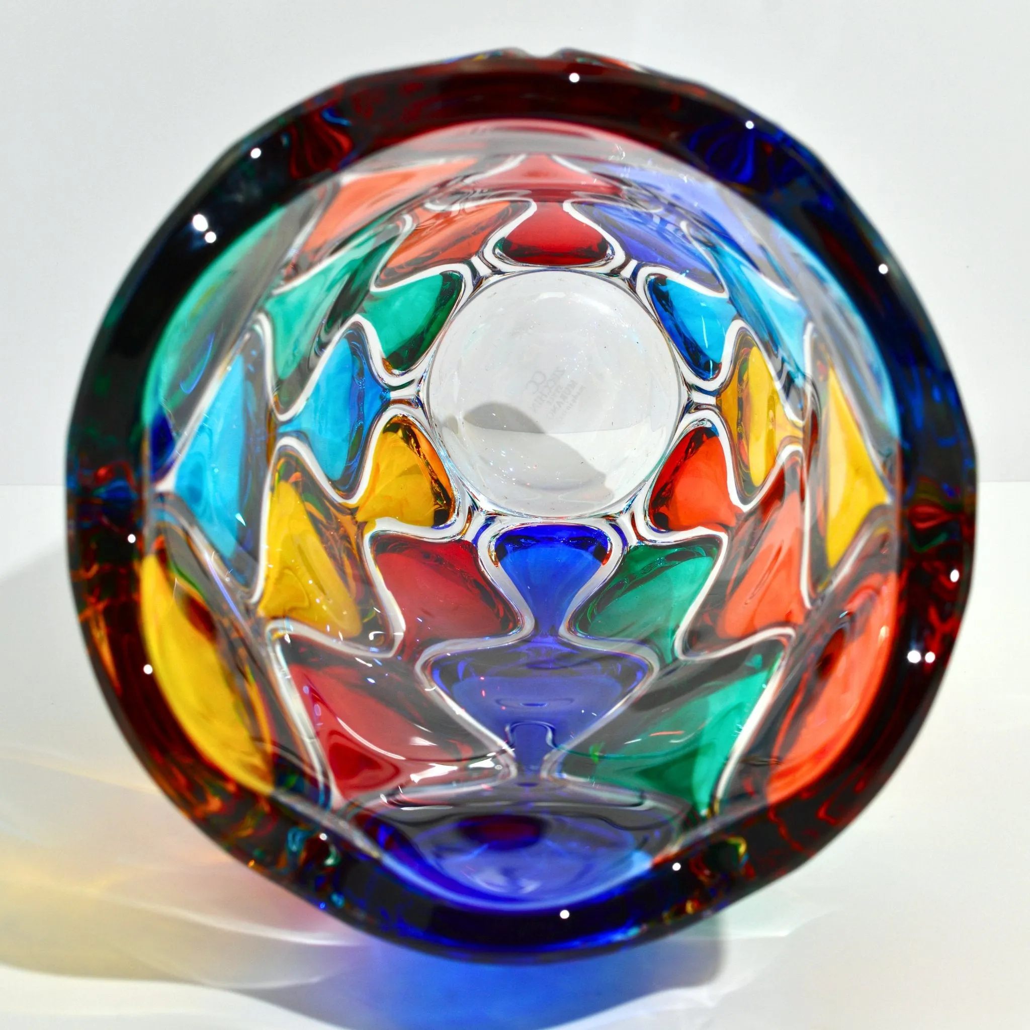 Mare Luxury Vase, Hand Painted Crystal, Made in Italy