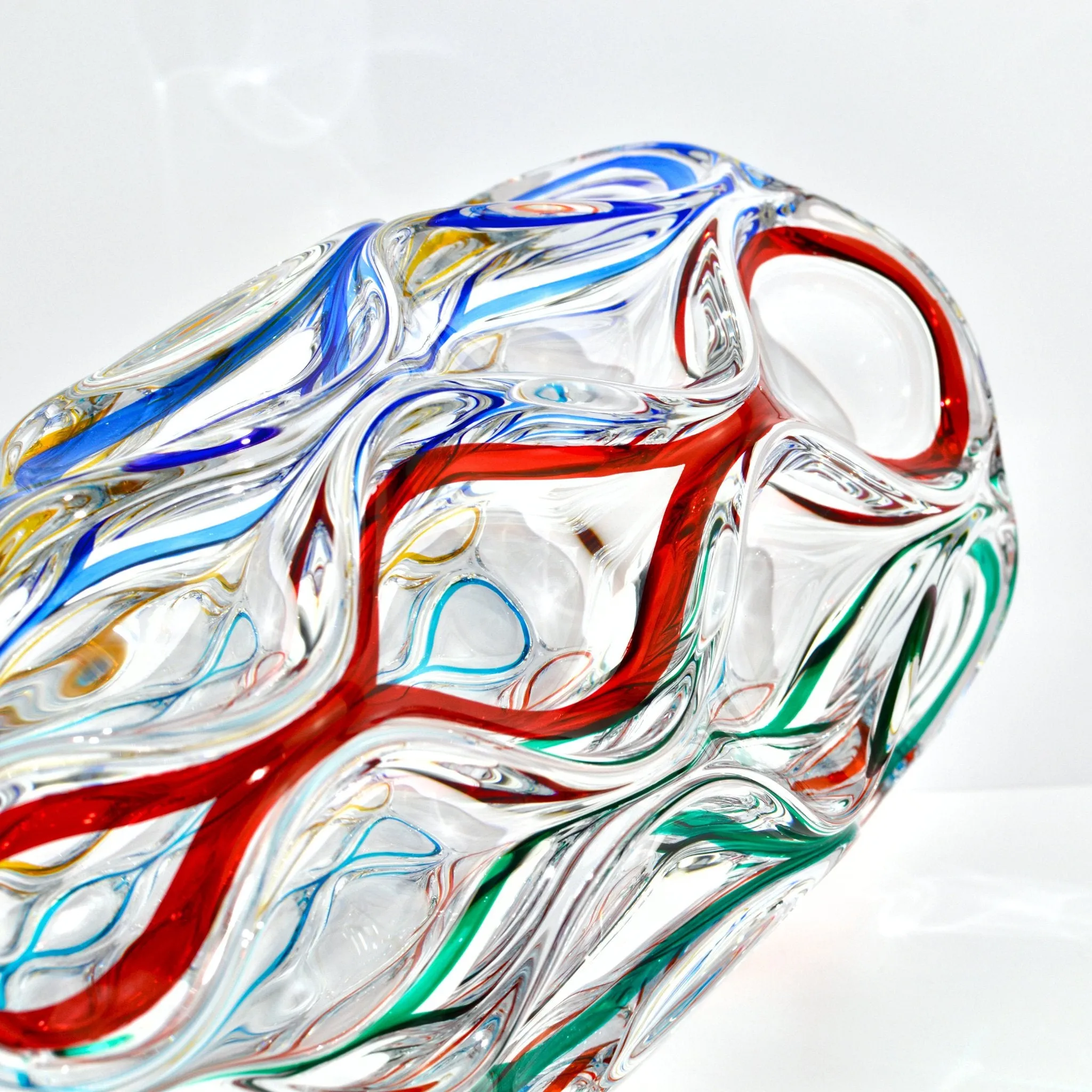 Mare Luxury Vase, Hand Painted Crystal, Made in Italy
