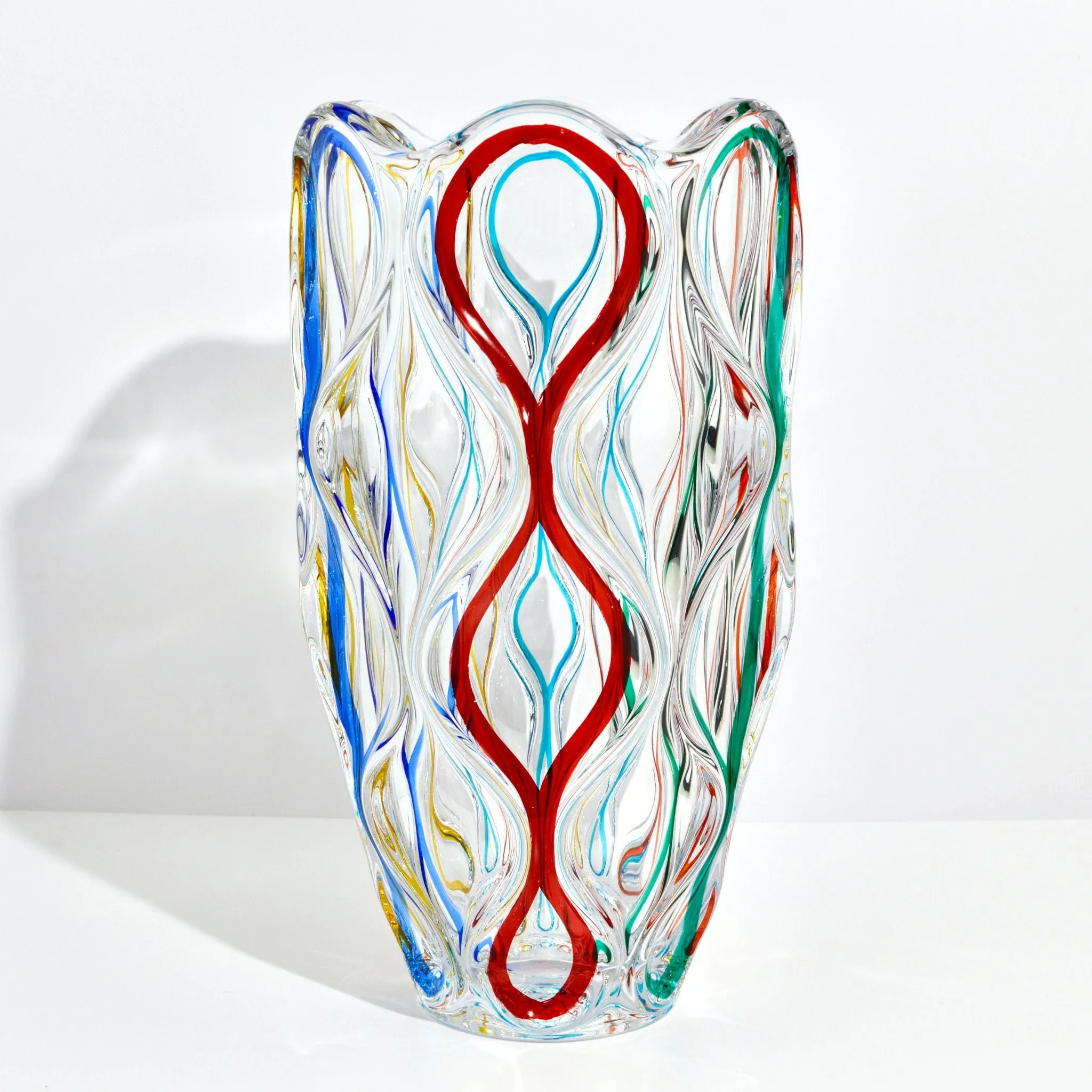 Mare Luxury Vase, Hand Painted Crystal, Made in Italy
