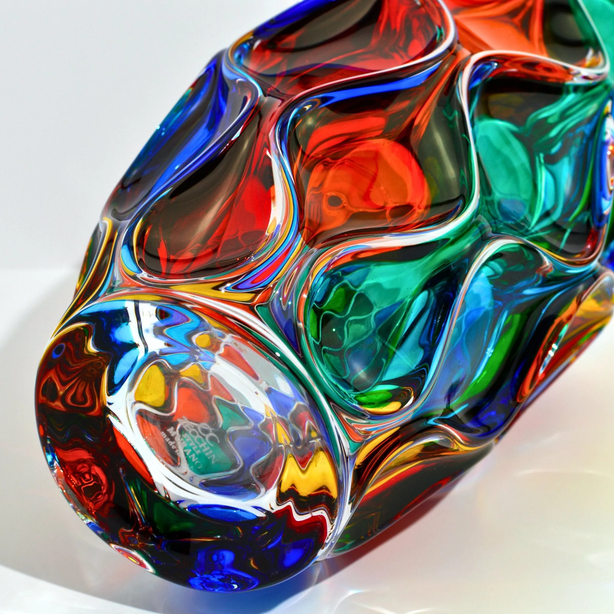 Mare Luxury Vase, Hand Painted Crystal, Made in Italy