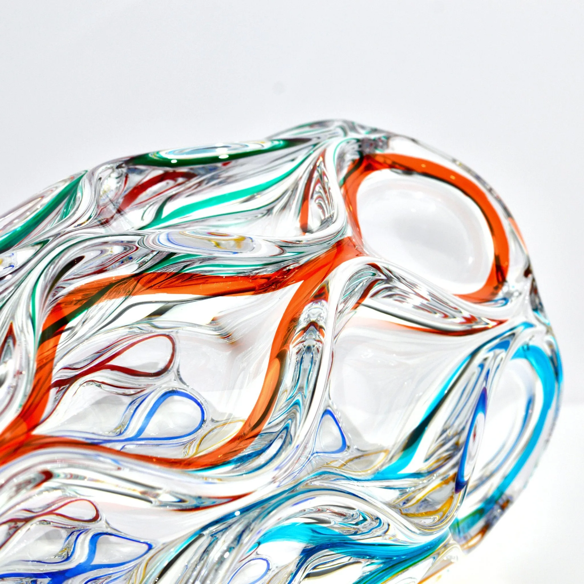 Mare Luxury Vase, Hand Painted Crystal, Made in Italy