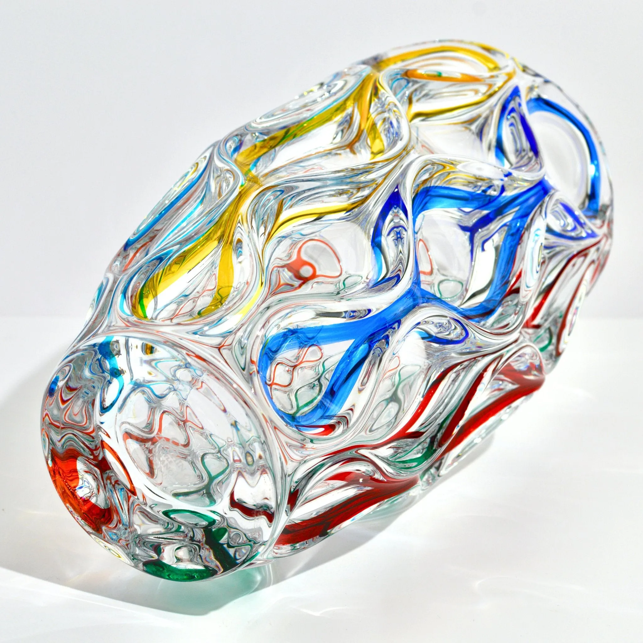 Mare Luxury Vase, Hand Painted Crystal, Made in Italy