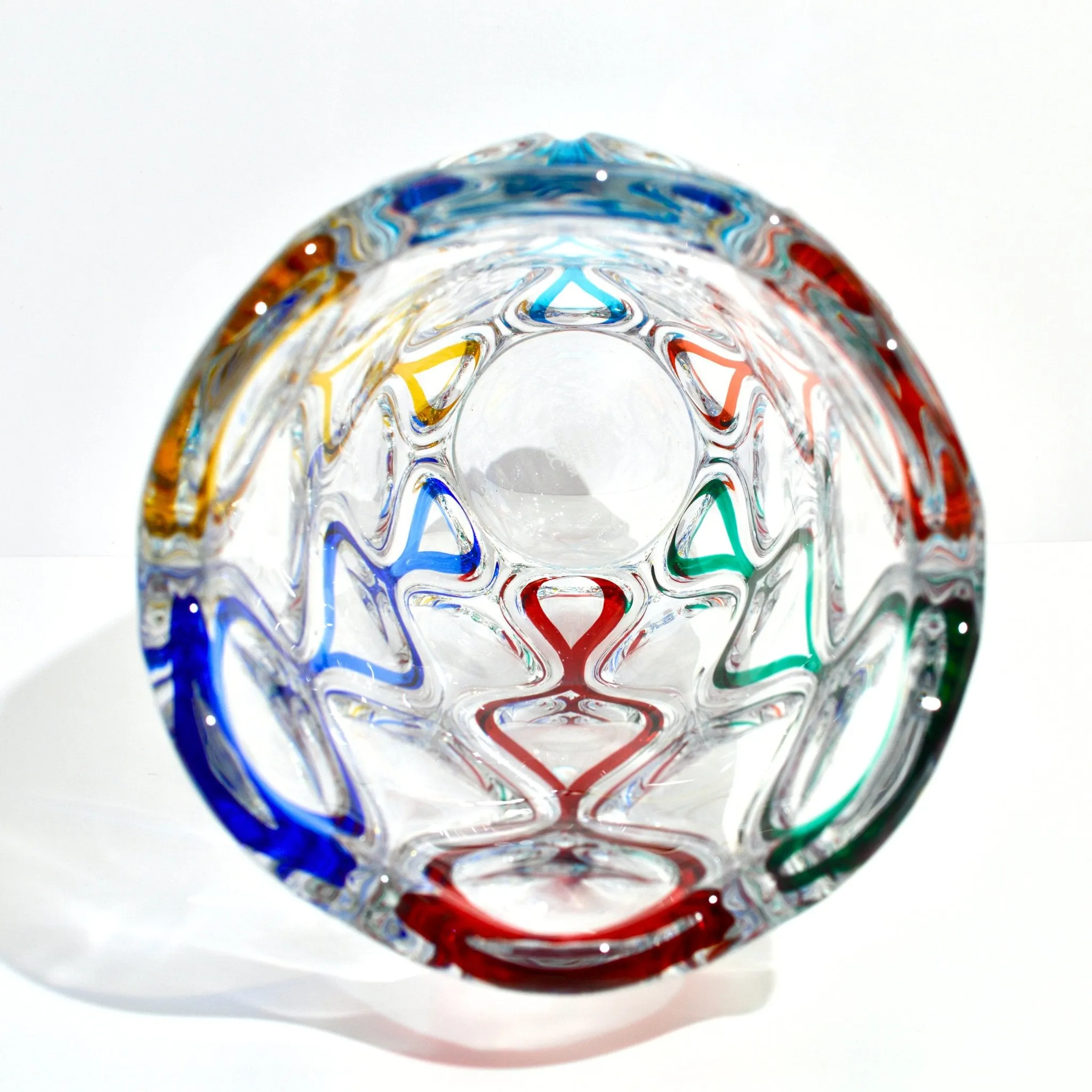 Mare Luxury Vase, Hand Painted Crystal, Made in Italy